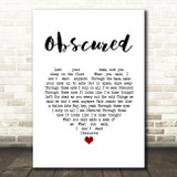 Smashing Pumpkins Obscured White Heart Song Lyric Art Print