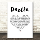 Frankie Miller Darlin' White Heart Song Lyric Art Print