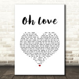 Ane Brun Oh Love White Heart Song Lyric Art Print