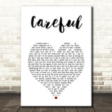 Paramore Careful White Heart Song Lyric Art Print