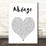 Alanis Morissette Ablaze White Heart Song Lyric Art Print