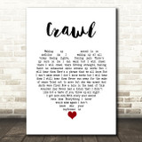 Alkaline Trio Crawl White Heart Song Lyric Art Print