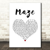 Juice WRLD Maze White Heart Song Lyric Art Print