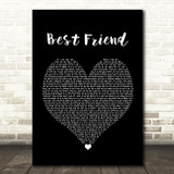 50 Cent Best Friend Black Heart Song Lyric Wall Art Print