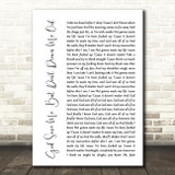 YUNGBLUD God Save Me, But Don't Drown Me Out White Script Song Lyric Art Print
