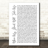 Russell Watson Where My Heart Will Take Me White Script Song Lyric Art Print