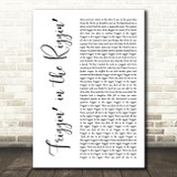 Sex Pistols Friggin in the Riggin White Script Song Lyric Art Print