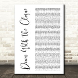 Aaliyah Down With the Clique White Script Song Lyric Art Print