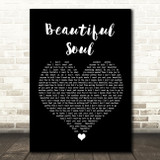 Jesse McCartney Beautiful Soul Black Heart Song Lyric Wall Art Print