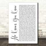 Marillion He Knows You Know White Script Song Lyric Art Print