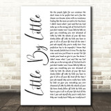Oasis Little By Little White Script Song Lyric Art Print