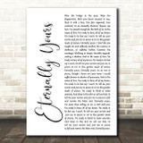Motionless in White Eternally Yours White Script Song Lyric Art Print