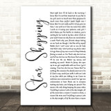 Lil Peep Star Shopping White Script Song Lyric Art Print