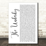 Aaron Watson The Underdog White Script Song Lyric Art Print