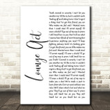 Nirvana Lounge Act White Script Song Lyric Art Print