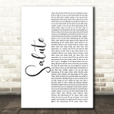Little Mix Salute White Script Song Lyric Art Print