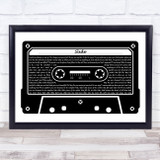Goo Goo Dolls Slide Black & White Music Cassette Tape Decorative Gift Song Lyric Print