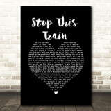 John Mayer Stop This Train Black Heart Song Lyric Wall Art Print