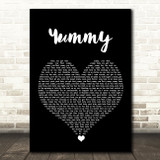 Justin Bieber Yummy Black Heart Song Lyric Wall Art Print