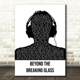 Hazel OConnor Beyond The Breaking Glass Black & White Man Headphones Wall Art Song Lyric Print
