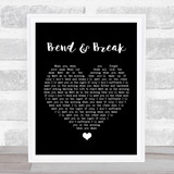 Keane Bend & Break Black Heart Song Lyric Wall Art Print