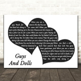 Sammy Davis Jr. Guys and Dolls Landscape Black & White Two Hearts Gift Song Lyric Print