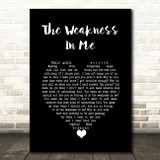 Keisha White The Weakness In Me Black Heart Song Lyric Wall Art Print