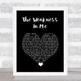 Keisha White The Weakness In Me Black Heart Song Lyric Wall Art Print