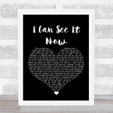 Kenzie Wheeler I Can See It Now Black Heart Song Lyric Wall Art Print