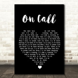Kings Of Leon On Call Black Heart Song Lyric Wall Art Print