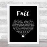 Kolby Cooper Fall Black Heart Song Lyric Wall Art Print