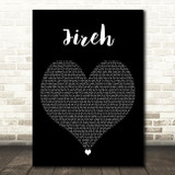 Elevation Worship & Maverick City Music Jireh Black Heart Decorative Wall Art Gift Song Lyric Print