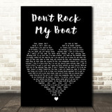 Bob Marley & The Wailers Dont Rock My Boat Black Heart Decorative Wall Art Gift Song Lyric Print