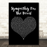 The Rolling Stones Sympathy For The Devil Black Heart Decorative Wall Art Gift Song Lyric Print