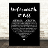 No Doubt feat. Lady Saw Underneath It All Black Heart Decorative Wall Art Gift Song Lyric Print