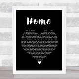 Lady Antebellum Home Black Heart Song Lyric Wall Art Print