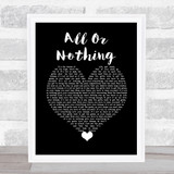 Athena Cage All Or Nothing Black Heart Song Lyric Wall Art Print