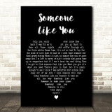 Daryl Hall & John Oates Someone Like You Black Heart Decorative Wall Art Gift Song Lyric Print