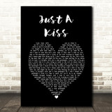 Lady Antebellum Just A Kiss Black Heart Song Lyric Wall Art Print