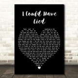 Red Hot Chili Peppers I Could Have Lied Black Heart Decorative Wall Art Gift Song Lyric Print