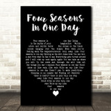 Crowded House Four Seasons In One Day Black Heart Decorative Wall Art Gift Song Lyric Print
