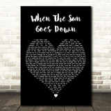 Arctic Monkeys When The Sun Goes Down Black Heart Decorative Wall Art Gift Song Lyric Print