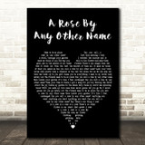 Teena Marie A Rose by Any Other Name Black Heart Decorative Wall Art Gift Song Lyric Print