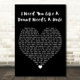 Barry Louis Polisar I Need You Like A Donut Needs A Hole Black Heart Gift Song Lyric Print