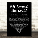 Lisa Stansfield All Around the World Black Heart Decorative Wall Art Gift Song Lyric Print