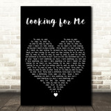 Paul Woolford & Diplo Looking For Me Black Heart Decorative Wall Art Gift Song Lyric Print