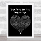 Lauryn Hill Bob Marley Turn Your Lights Down Low Black Heart Song Lyric Wall Art Print