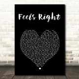 Lemar Feels Right Black Heart Song Lyric Wall Art Print