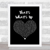 Lennon & Maisy That's What's Up Black Heart Song Lyric Wall Art Print