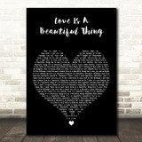 Al Green Love Is A Beautiful Thing Black Heart Decorative Wall Art Gift Song Lyric Print